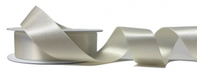 Eco Friendly Double Faced Satin Ribbon - 25mm x 20m - IVORY